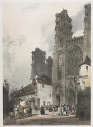 Malebná architektura v Paříži, Gent, Antverpy, Rouen: Laon, Francie