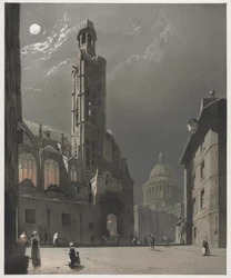 Malebná architektura v Paříži, Gent, Antverpy, Rouen: St. Etienne du Mont a Pantheon, Paříž