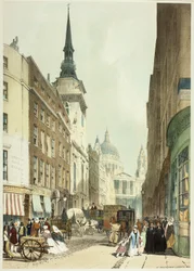 Katedrála svatého Pavla z Ludgate Hill, deska 24 z knihy Originální pohledy na Londýn, jak vypadá