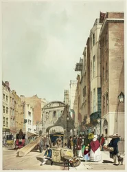 Temple Bar z The Strand, deska 22 z Original Views of London as It Is