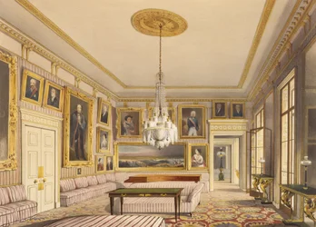 Pruhovaný přijímací pokoj, Apsley House, 1853 (tisk)