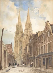 Pohled na Bayeux, 1832.