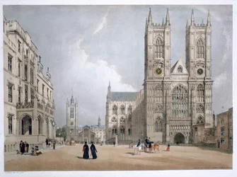 Westminsterské opatství a nemocnice, Londýn, 1842