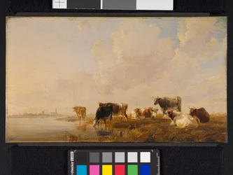 Dobytek u řeky, 1835