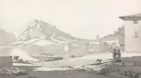 Město a jezero Lugano