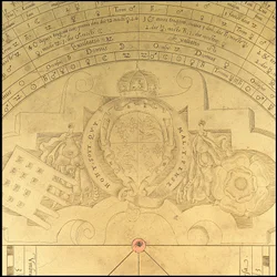 Astroláb: detail averzu, asi 1552 (bronz)