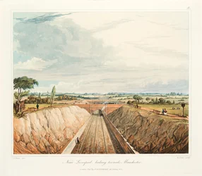 „Poblíž Liverpoolu, díváme se směrem k Manchesteru“, 1831
