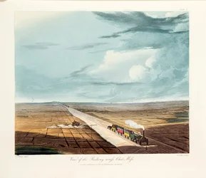 Rainhill Bridge, Chat Moss, poblíž Liverpoolu, 1831