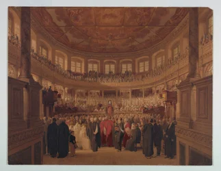 Kresba, Encaenia v Sheldonii, 1814