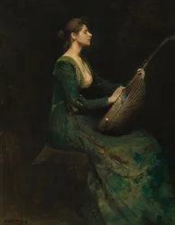 Dáma s loutnou, 1886.