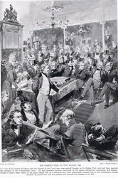 Sir Robert Peel v domě, 1846, ilustrace z 