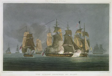 The Action Renewed by Night, off Madagaskar, 20th May, 1811, vyryl J. Bailey pro 
