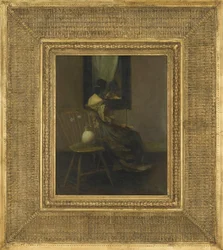 The Mirror, 1907 (olej na dřevěné desce)