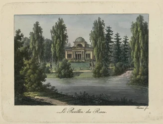 Pavilon růží v parku Pavlovsk, 1810s.