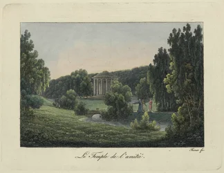 Pohled na chrám přátelství v Pavlovsku, 1810s.