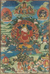 Ganapati Thangka, 18. století.