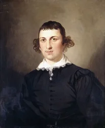 Portrét gentlemana, pravděpodobně pana Lytea, v černém kostýmu ve stylu Van Dycka, 1769