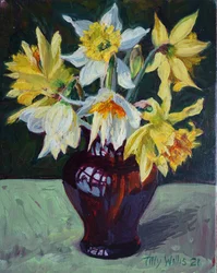 Narcisy 2021 (olej)