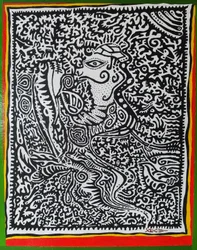 Spirit Genie, 2011, olej na dřevě