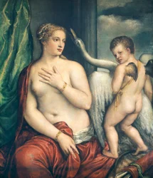 Leda, od Tiziana (asi 1490-1576)