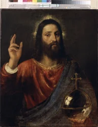 Salvator Mundi (Spasitel světa), kolem roku 1570 (olej na plátně)