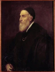 Autoportrét. Obraz Tiziana Vecellia s názvem The Tizian (1485-1576)