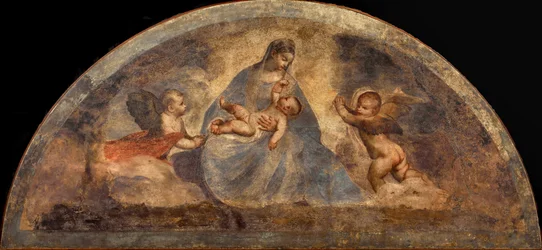 Madona s dítětem se dvěma anděly, c. 1519.