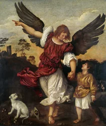 Tobiáš a anděl, asi 1521-1525.