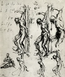 Skici pro svatého Šebestiána v Brescii, c1518, 1937