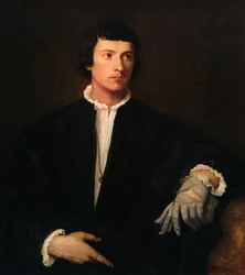 Muž v rukavici, kolem 1520, 1937