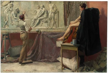 Ateliér sochařů, 1885