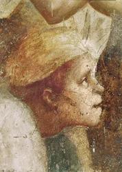 Studie hlavy mrzáka, ze Sv. Petr uzdravuje svým stínem, kolem roku 1427 (detail 60321)