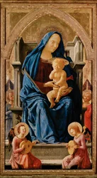 Pisa-Polyptych: Panna Maria s Ježíškem a anděly