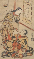 Kabuki a ca rs Nakamura Gentaro Návrh d Ikushima Shingoro, že? 1710. , komár. 1710.