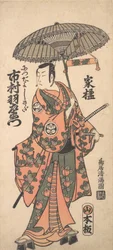 Kabuki herec Ichimura Uzaemon IX, ca. 1759, ca. 1759.