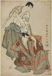 Tear c and rs Ichikawa Yaozor (R) Jako Fuwa Banzaemon Draft d Sakata Bankoro (L) Jako Rodičovský pocit Ombo