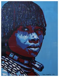Živý africký portrét