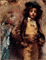 Chudý, ale krásný Portrét mladého muže, který vypadá jako dandy. Obraz Tranquillo Cremona (1837-1878) Genes, Nervi, Galleria od Arte Moderna