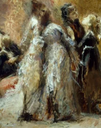 Visiting College, Tranquillo Cremona (1837-1878), olej na plátně