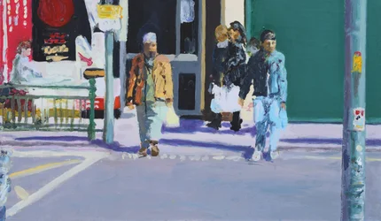 Přechod přes ulici, 2009 (olej na plátně)