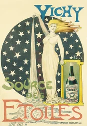 Vichy, Zdroj hvězd, kolem roku 1900 (barevné lito)