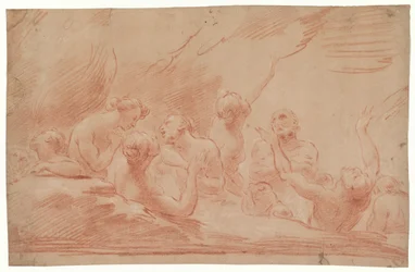 Seelen im Fegefeuer, Studie für Der selige Johannes Burali bittet die selige Jungfrau, für die Seelen im Fegefeuer zu intervenieren, San Bartolomeo, Bologna