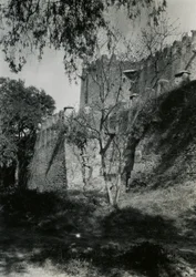 Vnější stěna kostela Panny Marie Sionské, Axum, Etiopie, fotografie Ugo Monneret de Villard