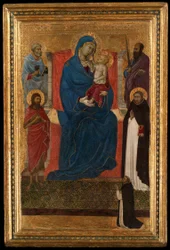 Panna s dítětem na trůně se svatými Petrem, Pavlem, Janem Křtitelem a Dominikem a dominikánským prosebníkem