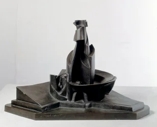 Vývoj lahve v prostoru (Linie a síla lahve), 1912, 38,1 cm, Milán, Museo del Novecento