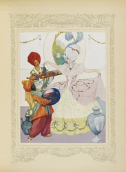 Naplnili jsme mísy, podávali jí ovoce a sklenice džemu, ilustrace z 