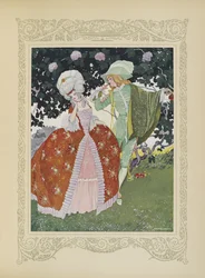 Co! Stránka, vykřikla princezna, stránka má tu drzost říct mi, že mě miluje!, ilustrace z 