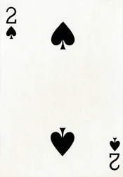 2 of Spades z balíčku hracích karet Goodall & Son Ltd., c1940