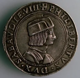 4-testoon. Vévodství Savoy, Itálie, Avers: Philibert II, vévoda Savojský, 1497-1504