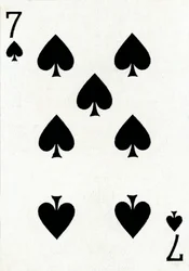 7 of Spades z balíčku hracích karet Goodall & Son Ltd., c1940